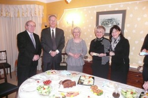 Prof. Penslar with Frank Baigel, Pres. JRC, Filis Rosenberg, Hon. Sec. JRC, Barbara Goldstone JRC Exec, Karen Solomon, Secretary ZCC